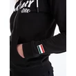 HUNGARY ZIPPED HOODY W BLACK