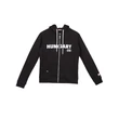HUNGARY ZIPPED HOODY W BLACK